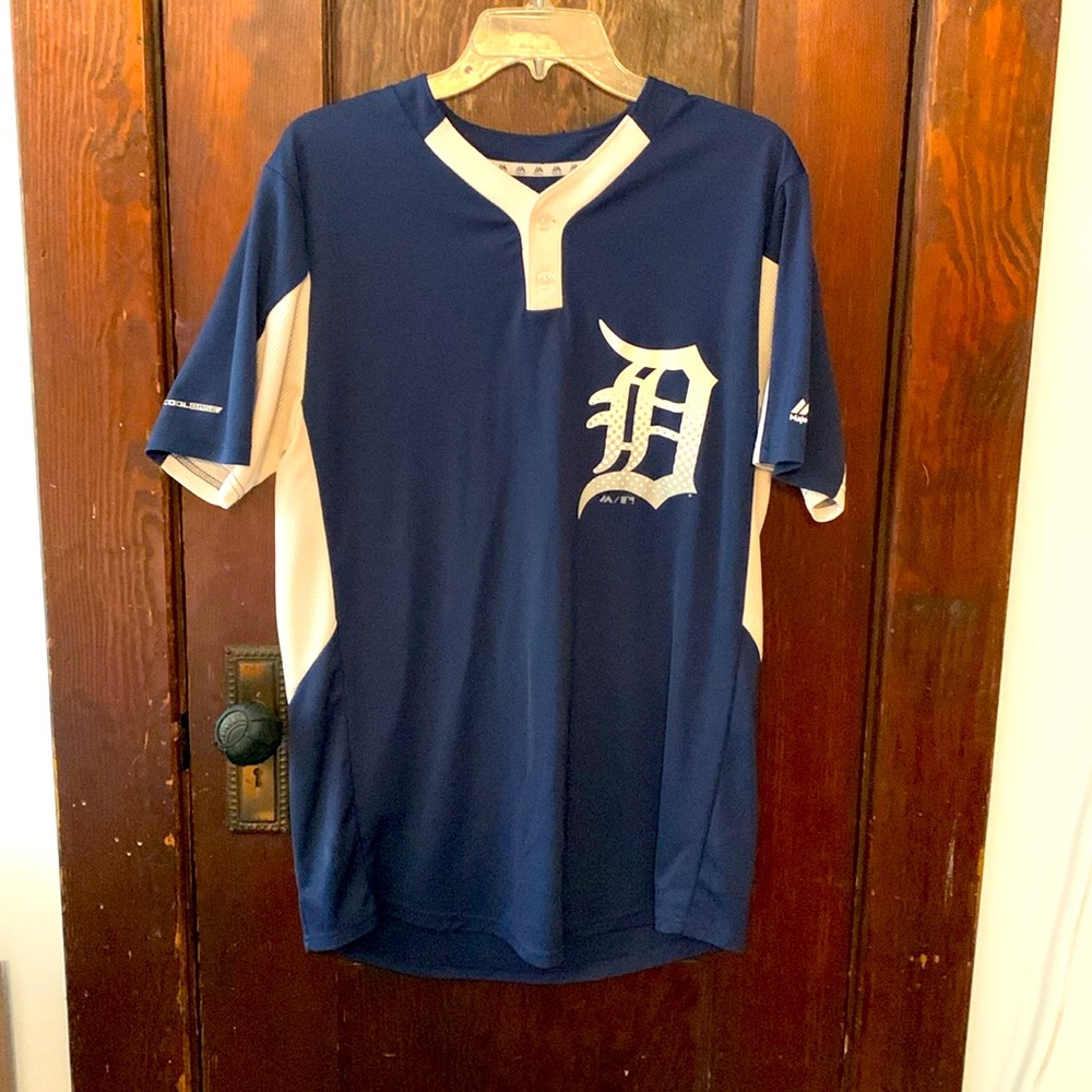 COPY - Majestic Authentic MLB Detroit Tigers #8 Cool Base Jersey Sz M White Log…